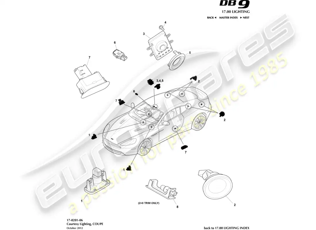 diagrama de pieza que contiene el número de pieza 8d33-13k705-aa