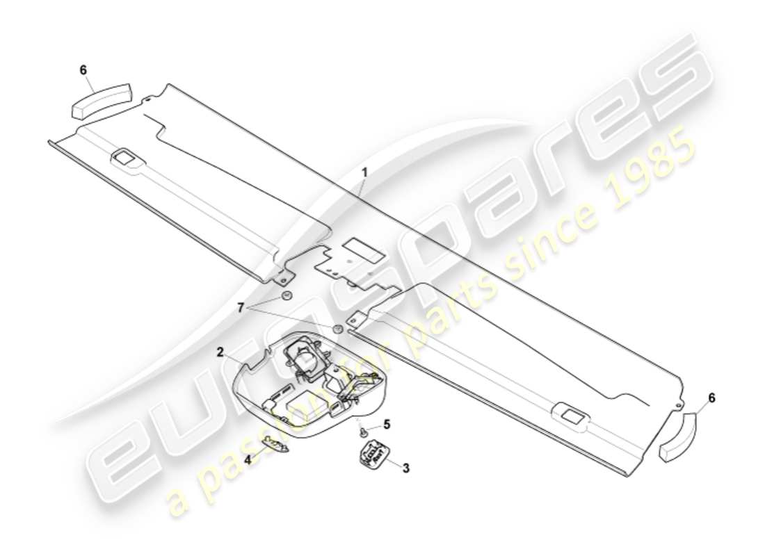 aston martin v8 vantage (2008) diagrama de pieza del embellecedor del cabezal, cupé 09my