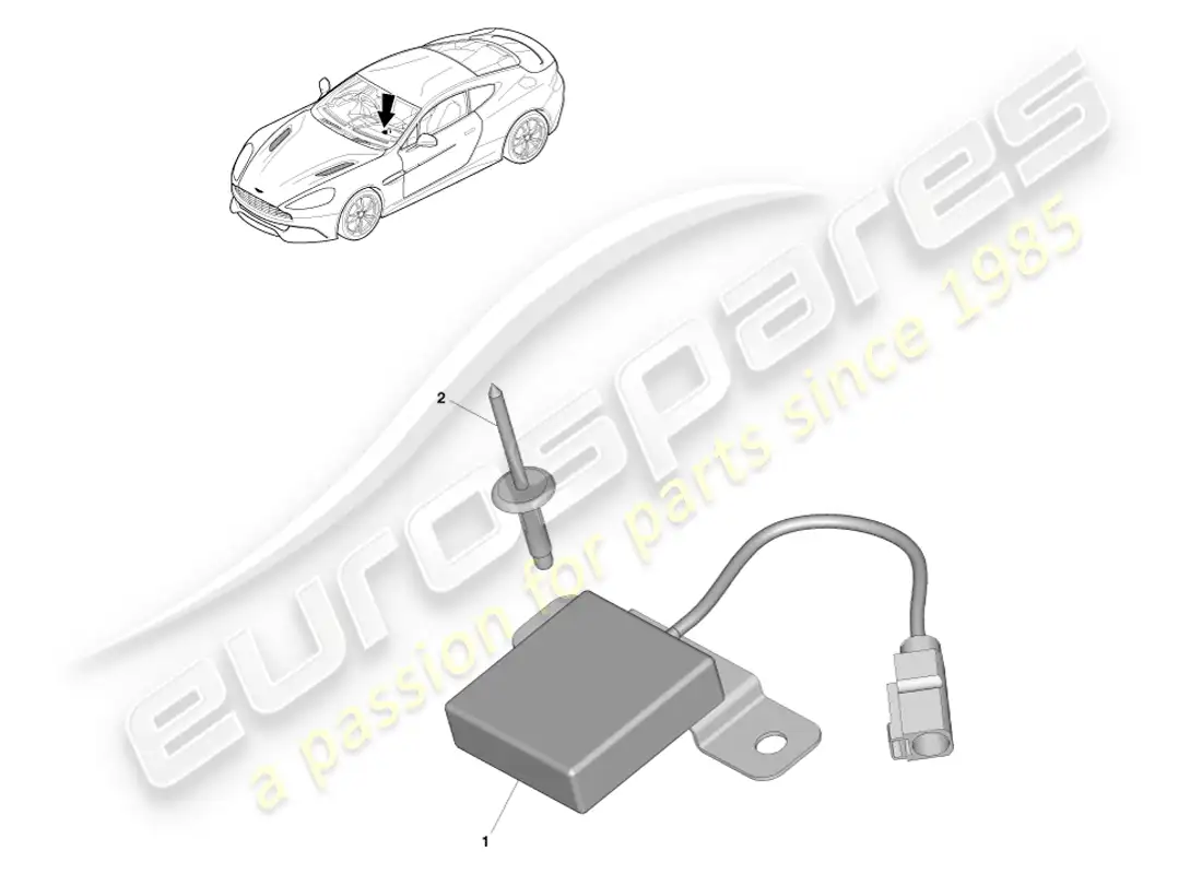 aston martin vanquish (2014) antena wifi diagrama de piezas