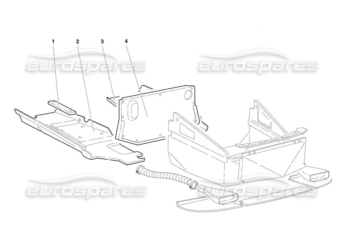 lamborghini diablo sv (1997) paneles de piso con estructura (válido para rh d. - marzo 1997) diagrama de piezas