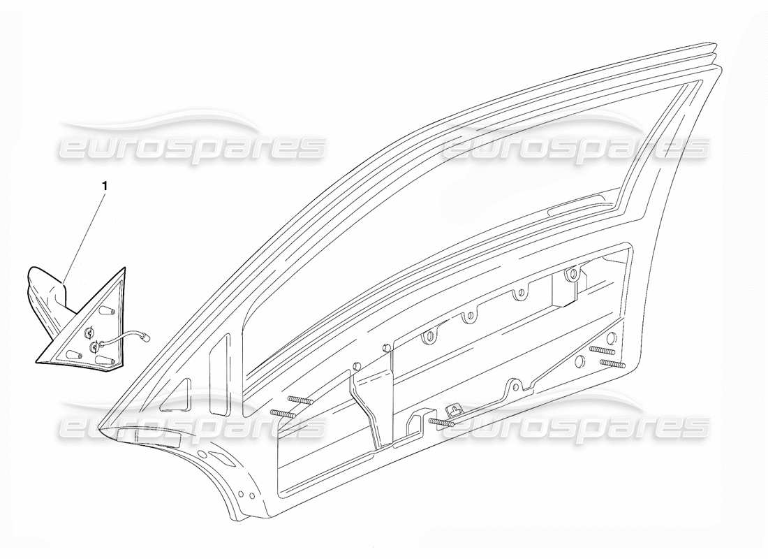 lamborghini diablo (1991) diagrama de piezas de puertas (válido para la versión de ee. uu.: 1991 de septiembre)