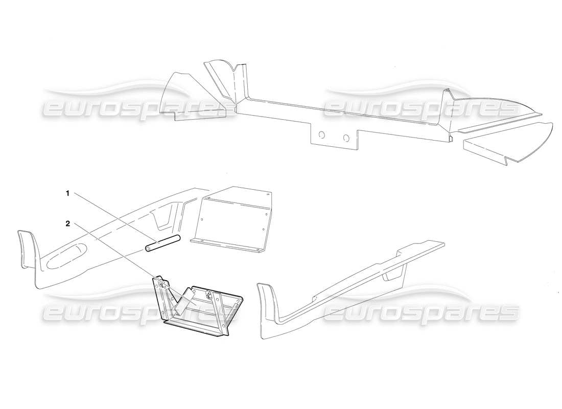 lamborghini diablo sv (1997) diagrama de piezas del tapizado del compartimento del pasajero (válido para rh d. - marzo 1997)