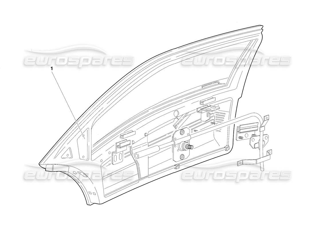 lamborghini diablo se30 (1995) diagrama de piezas de puertas (válido para canadá, 1995 de enero)