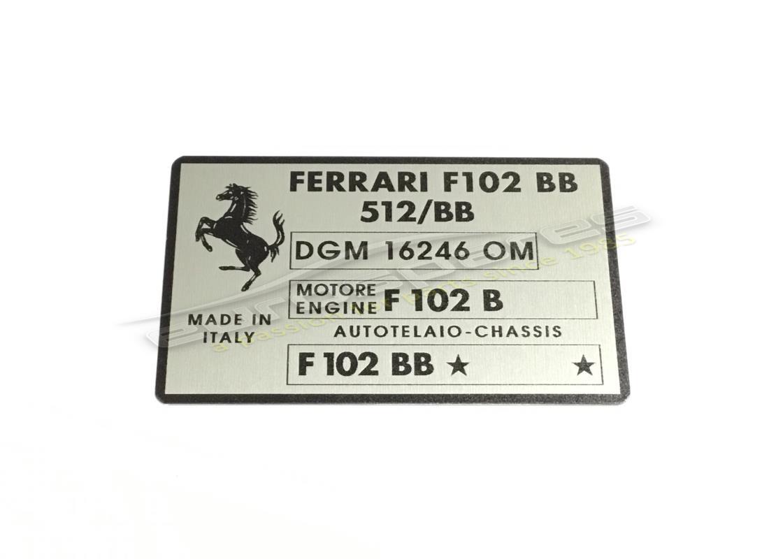 nueva placa de identificación ferrari 512bb. número de parte fpl009 (1)