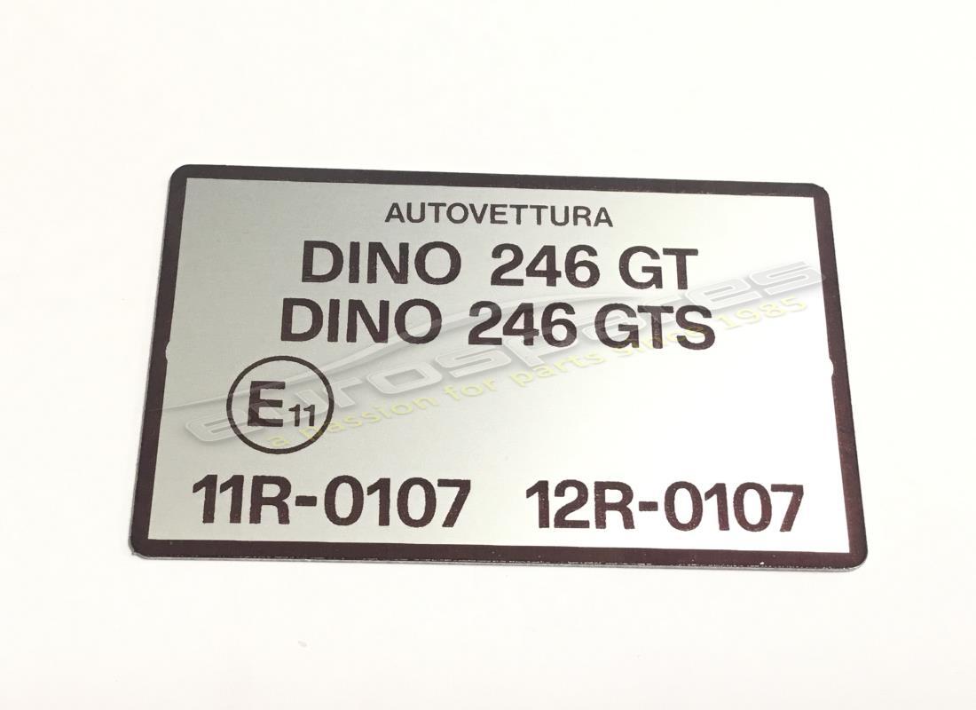nueva placa de identificación de ferrari dino 246. número de parte 246plate (1)