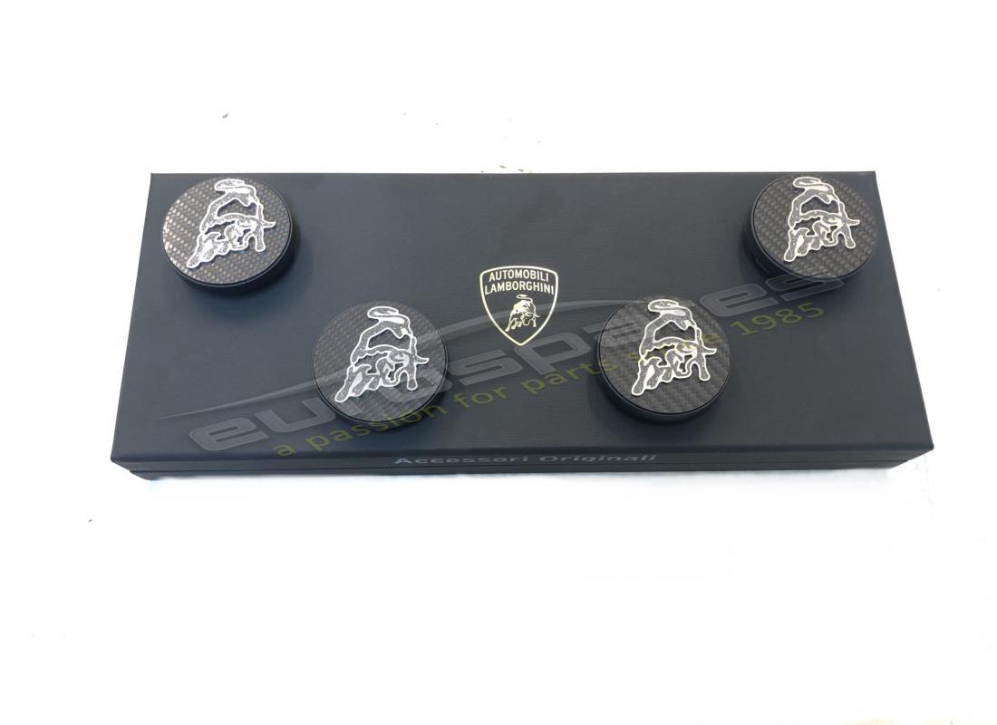 nuevo kit de insignia de llanta de fibra de carbono lamborghini + diamantes. número de parte 400998250a (1)