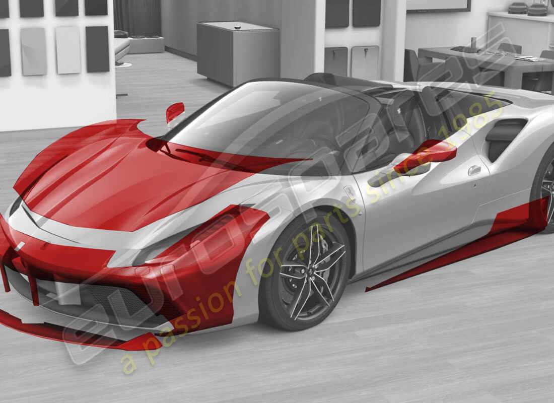 nuevo kit de película ferrari completo 488. número de pieza 70003771 (1)