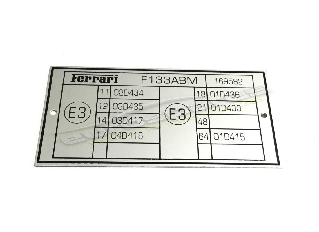 nueva placa del motor ferrari 550m. número de parte 169582 (1)