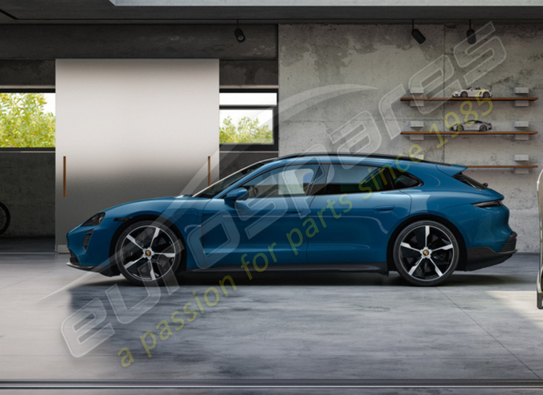 nuevo juego de ruedas y neumáticos de verano de diseño exclusivo de porsche 21 pulgadas - pintados en negro (alto brillo). número de pieza 9j1073660r (2)