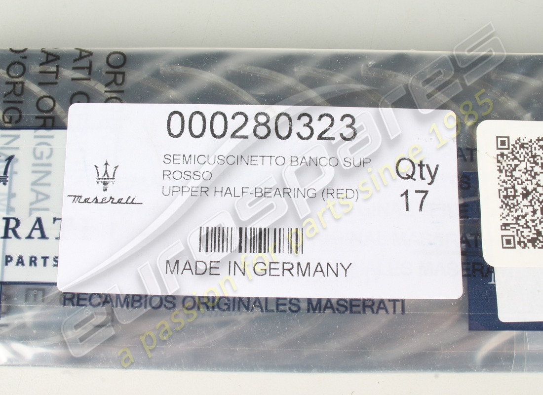 nuevo maserati semi-cojinete superior (rojo). número de pieza 280323 (3)