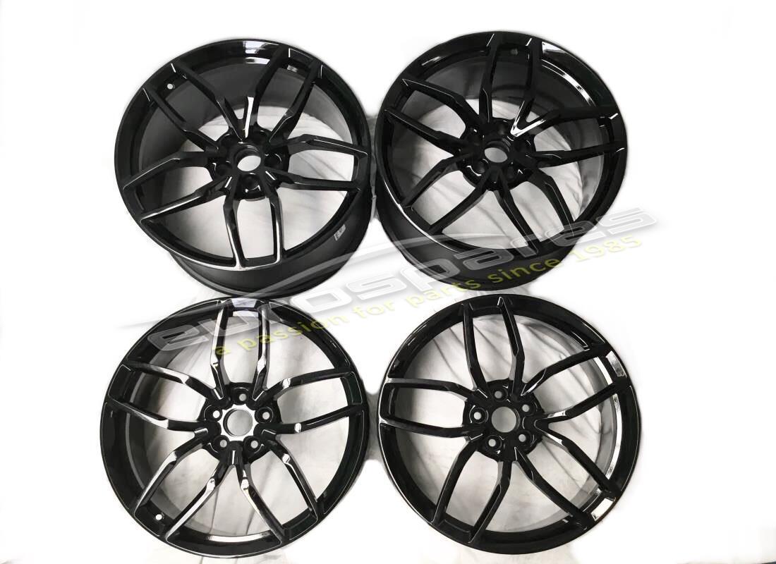 REACONDICIONADO Lamborghini KIT LLANTAS MIMAS NEGRO BRILLANTE 62X . NÚMERO DE PIEZA 0R7240054 (1)