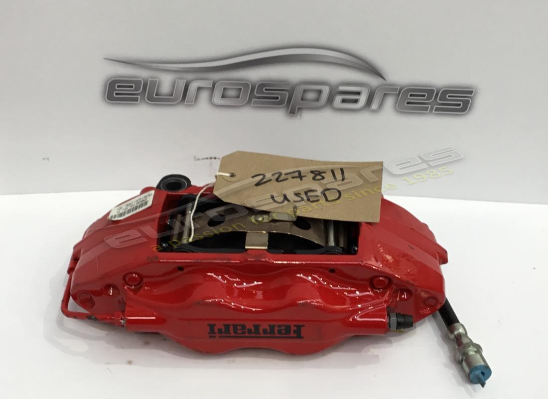UNIDAD DE PINZA TRASERA IZQUIERDA Ferrari USADA CON PASTILLAS. NÚMERO DE PARTE 227811 (1)