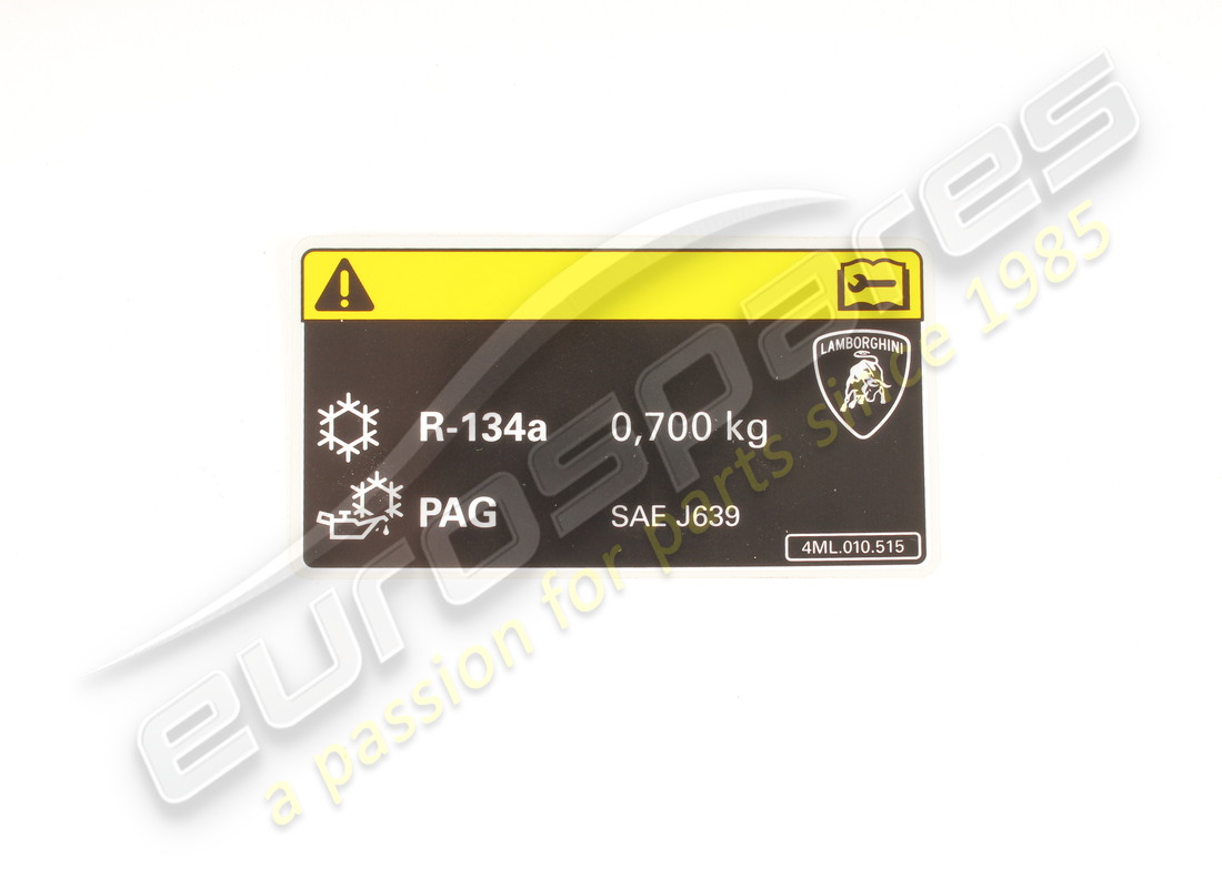 nuevo lamborghini aire acondicionado haftetikett. número de parte 4ml010515 (1)