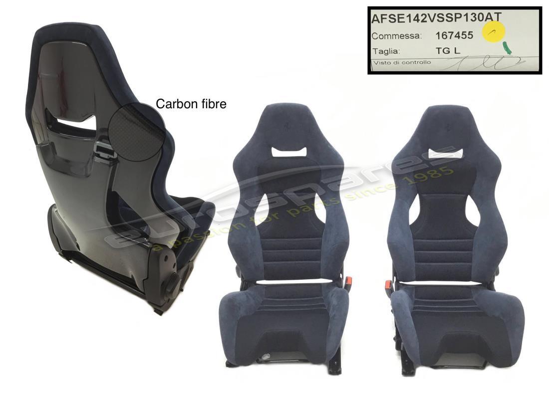nuevo ferrari par carbon racing seats completo. número de parte 868504000 (1)