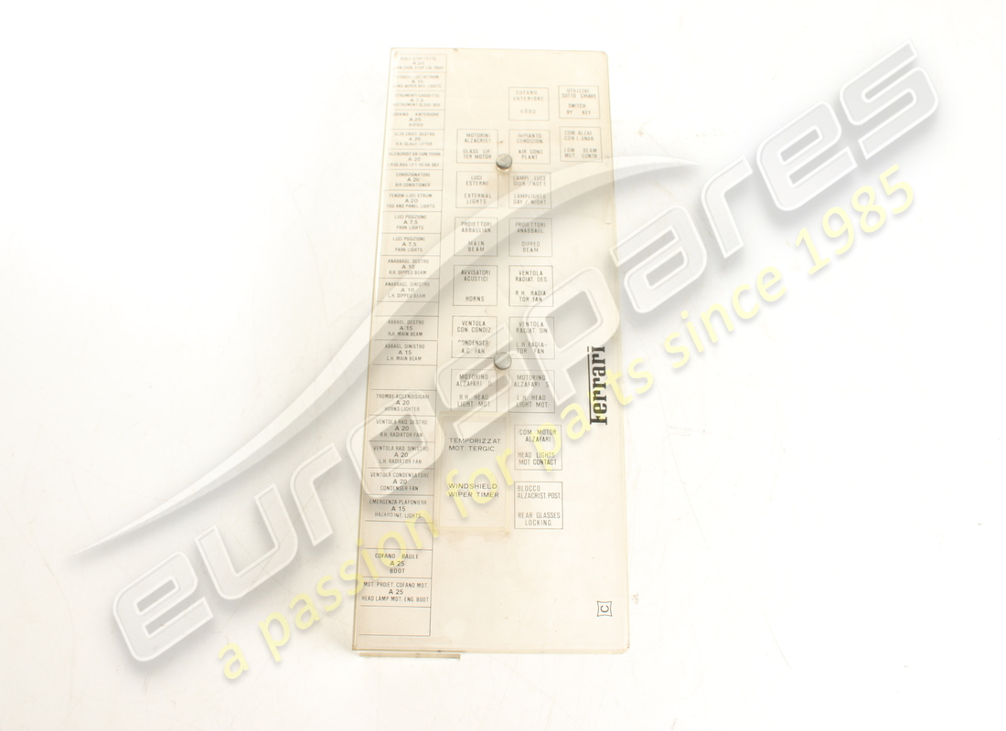 NUEVA CUBIERTA DE LA TARJETA DE RELÉ Ferrari . NÚMERO DE PARTE 145348 (1)