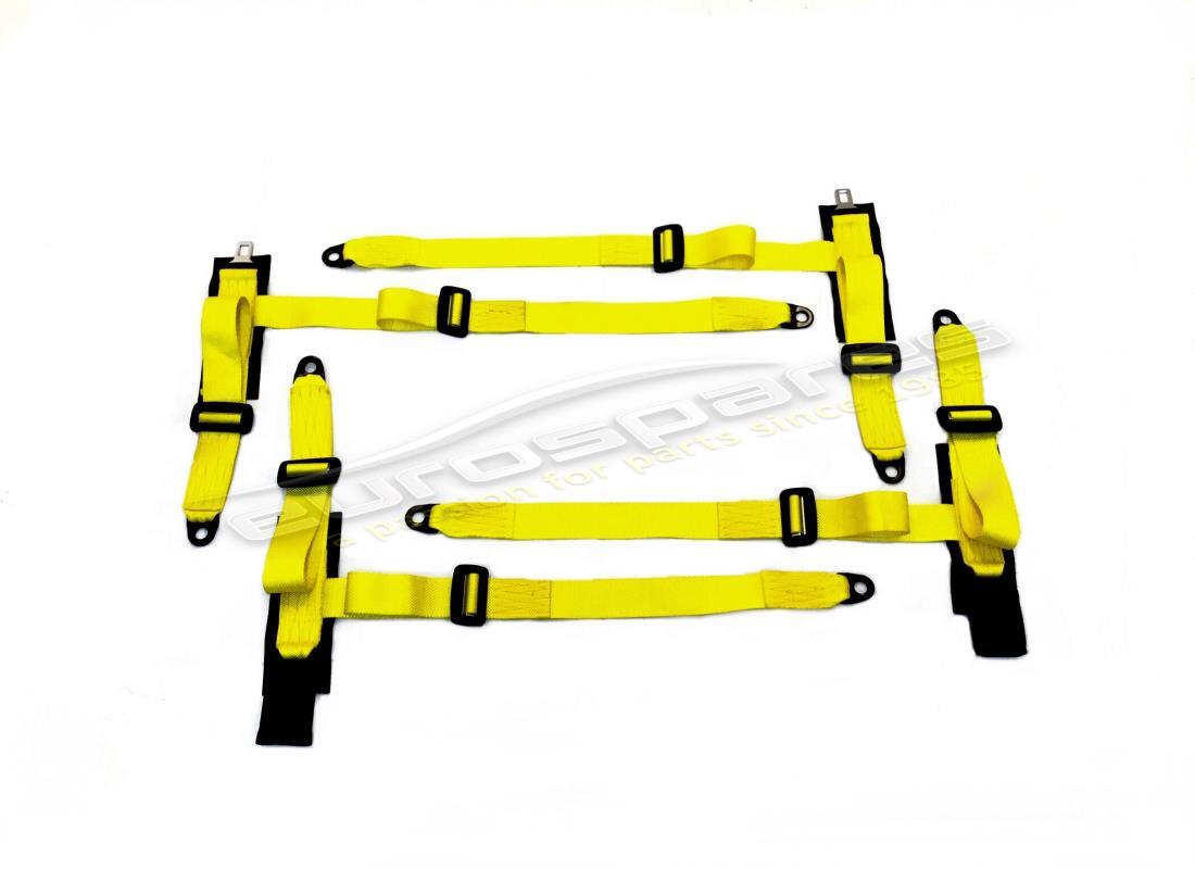 KIT DE ARNÉS DE ASIENTO AMARILLO Ferrari 4-POINT USADO. NÚMERO DE PARTE 853711900 (1)