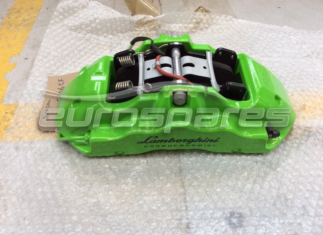 NEW LAMBORGHINI FRONT CALIPER IN GREEN . PART NUMBER 4T0615106CF (1)