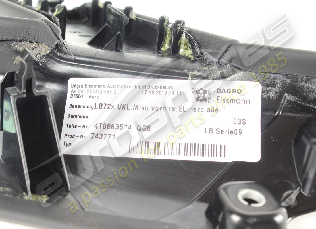 usado lamborghini parte inferior lw tapa lateral tunn.. número de pieza 4t0863514 (3)