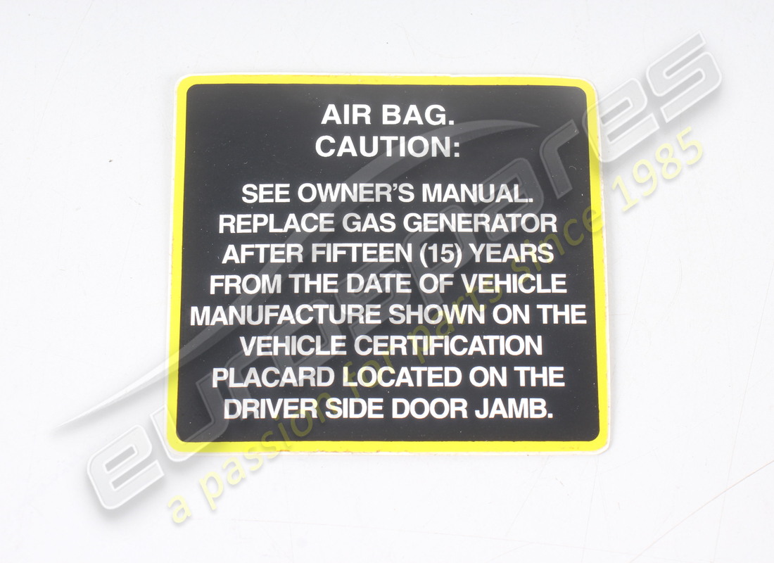 nueva placa de mantenimiento de airbag ferrari. número de pieza 69233100 (1)