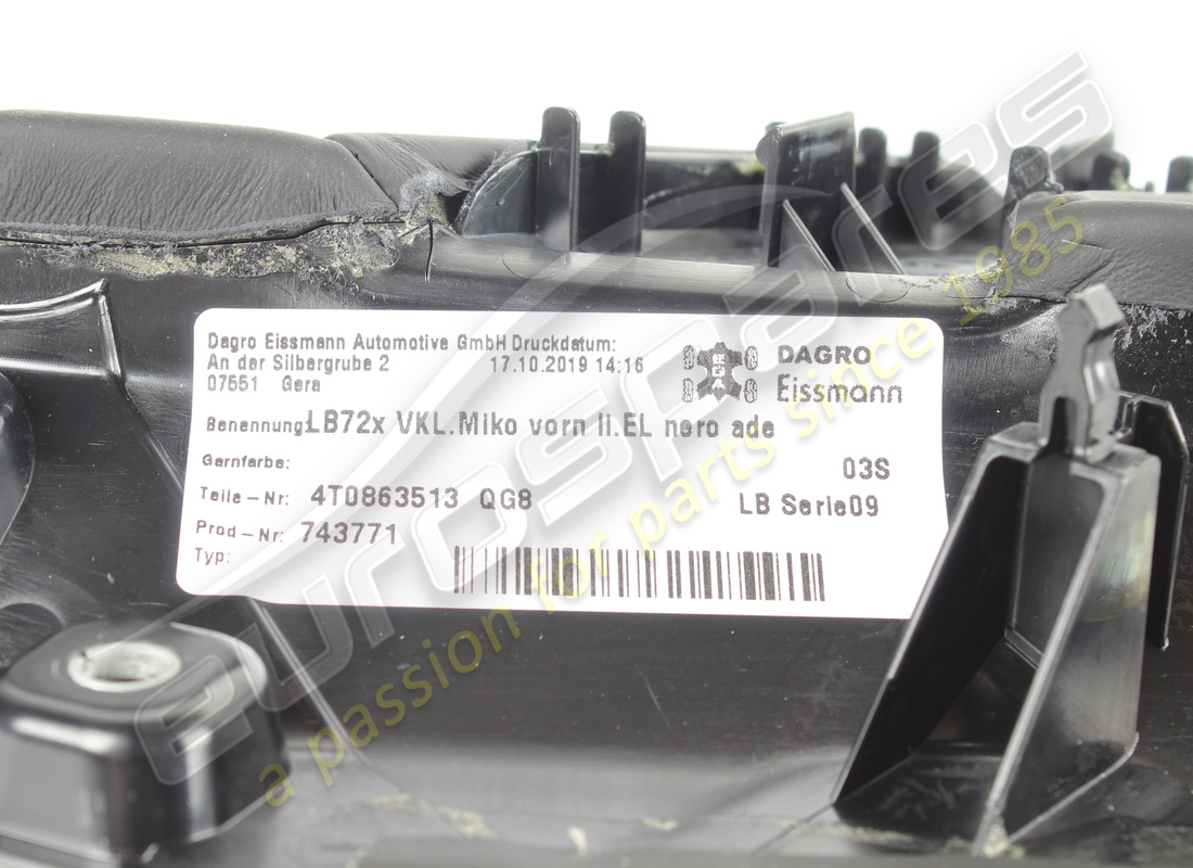 usado lamborghini parte inferior lw tapa lateral tunn.. número de pieza 4t0863513 (2)