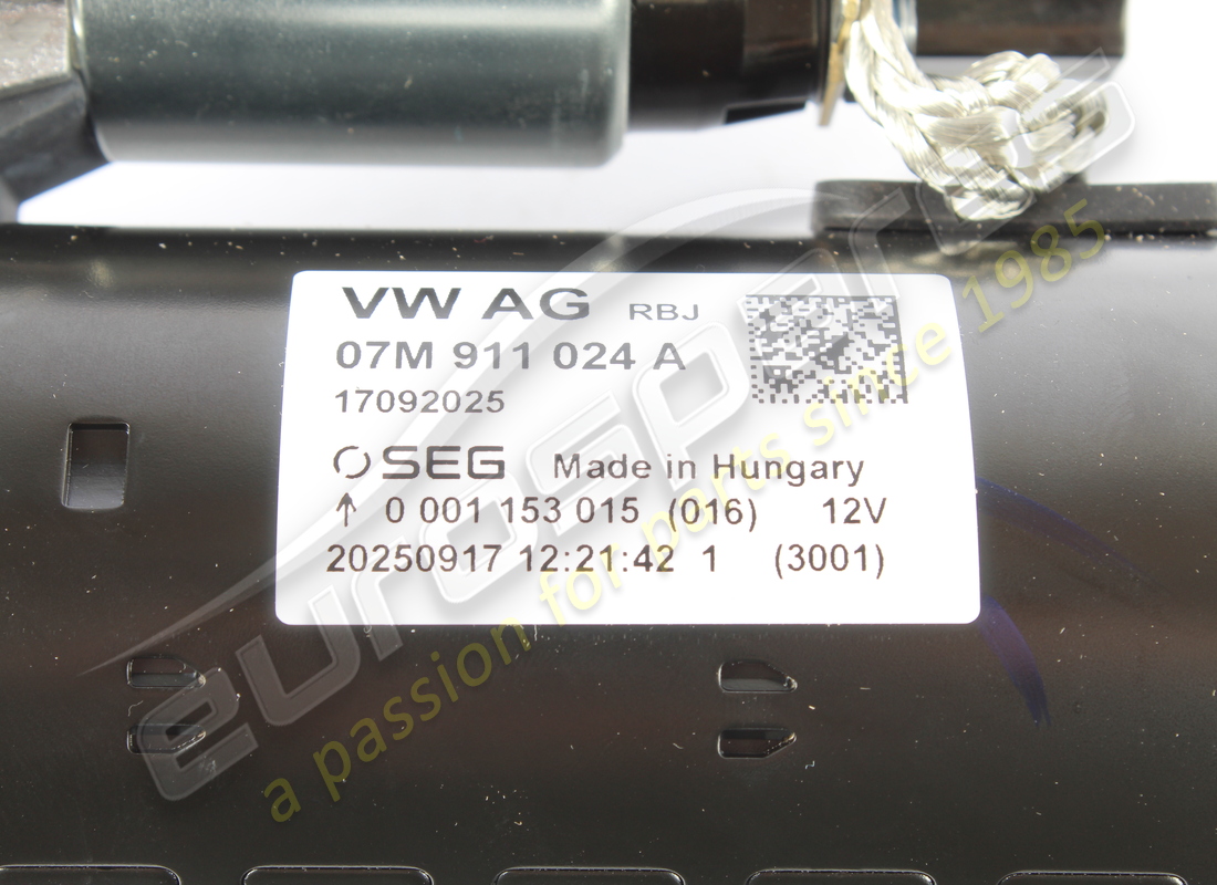 NUEVO MOTOR DE ARRANQUE LAMBORGHINI (ARRANQUE Y PARADA). NÚMERO DE PIEZA 07M911024A (2) nuevo motor de arranque lamborghini (arranque y parada). número de pieza 07m911024a (2)