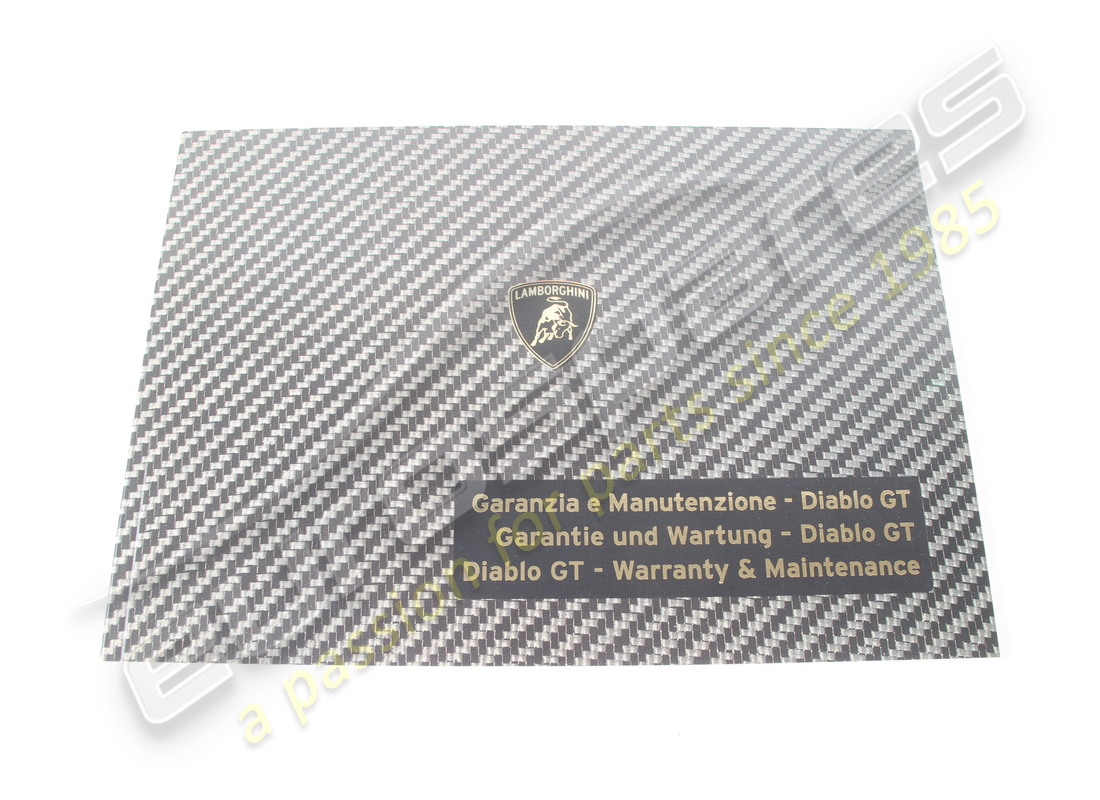 nueva lamborghini tarjeta de garantía diablo gt. número de parte 901325765 (1)