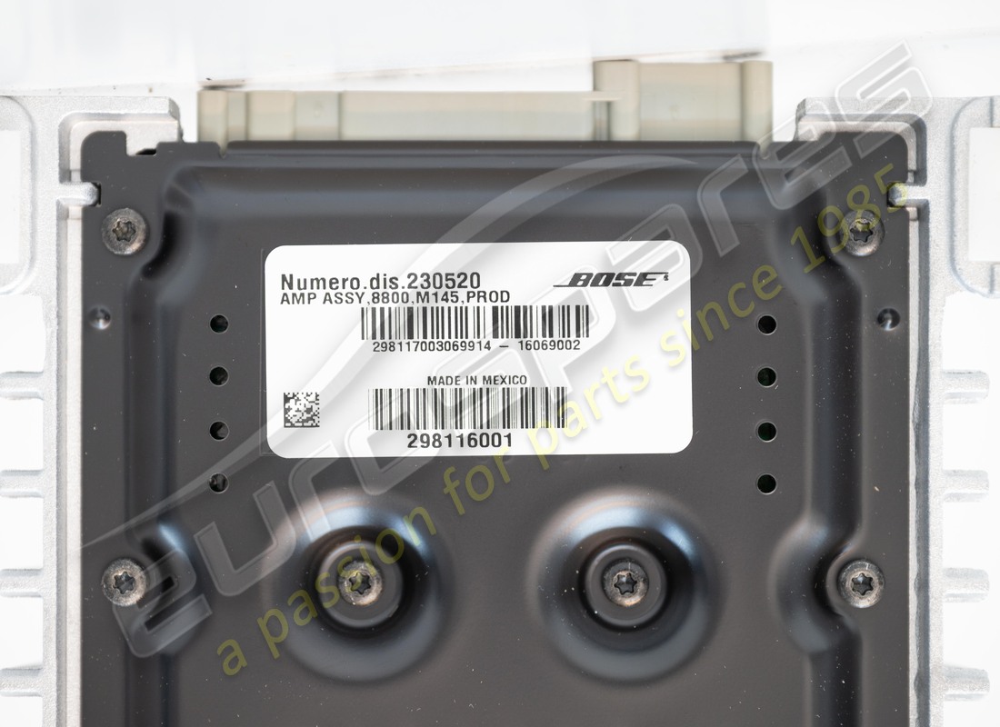 NUEVO AMPLIFICADOR MASERATI -SISTEMA BOSE PREMIUM-. NÚMERO DE PIEZA 230520 (5) nuevo amplificador maserati -sistema bose premium-. número de pieza 230520 (5)