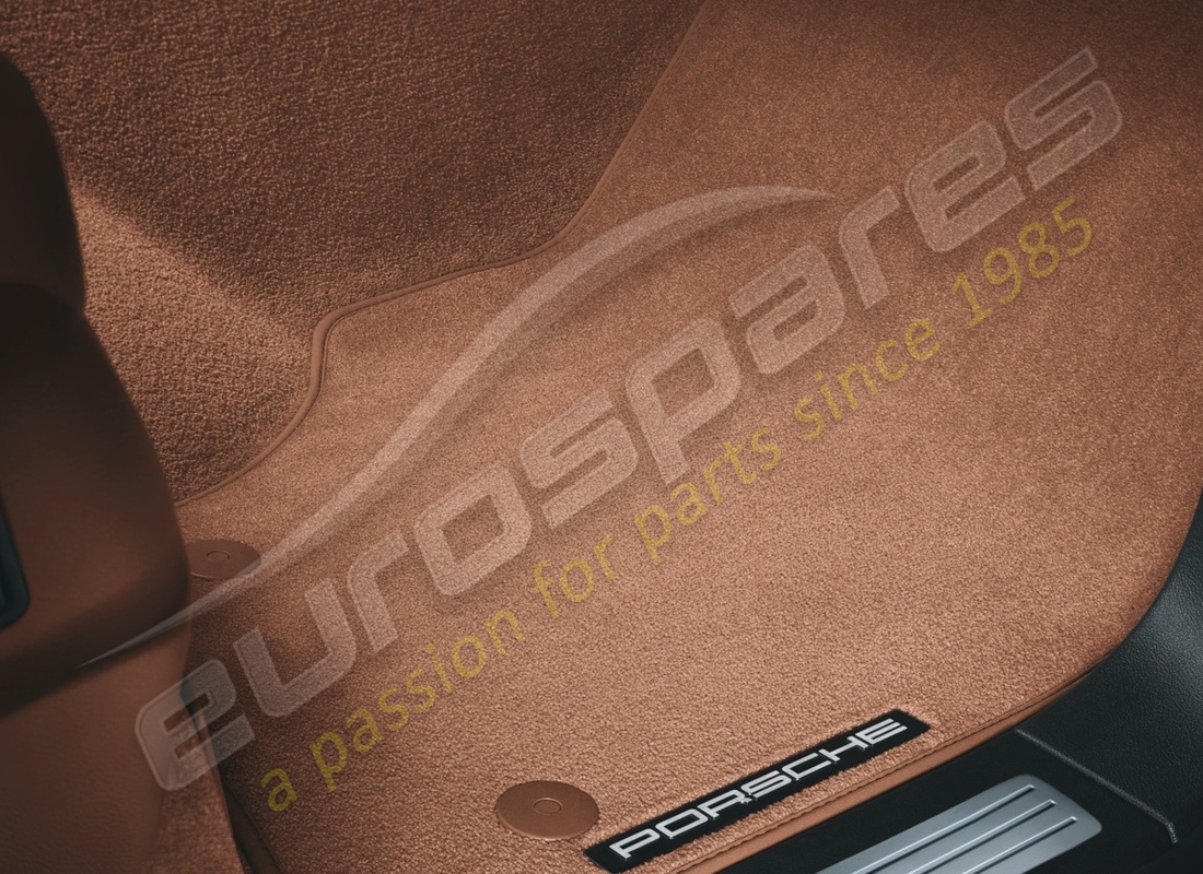 nuevo porsche alfombras de piso con marco de nubuk (beige arena). número de pieza 955044802628d4 (1)