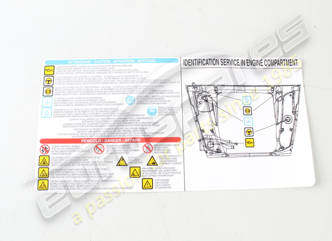 placa de componente del motor nueva maserati. número de pieza 67021100 (1)