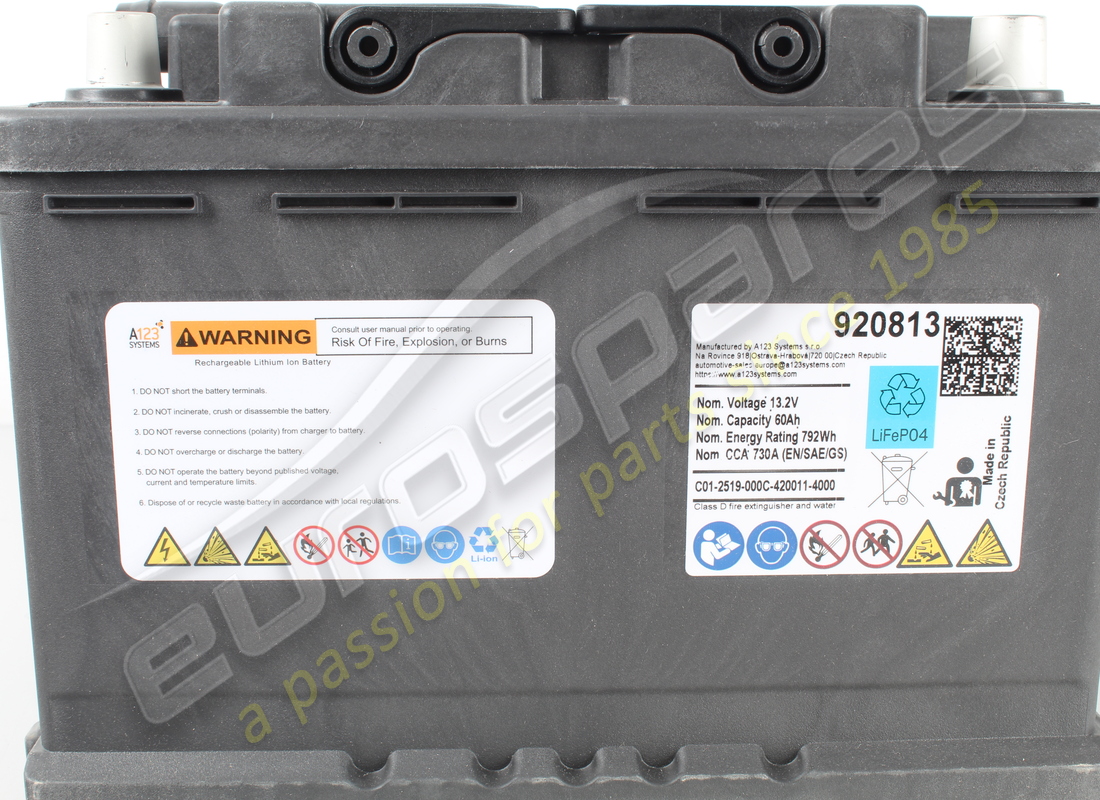 NUEVA BATERÍA DE LITIO FERRARI 60 AH CARGADA. NÚMERO DE PIEZA 920813 (4) nueva batería de litio ferrari 60 ah cargada. número de pieza 920813 (4)