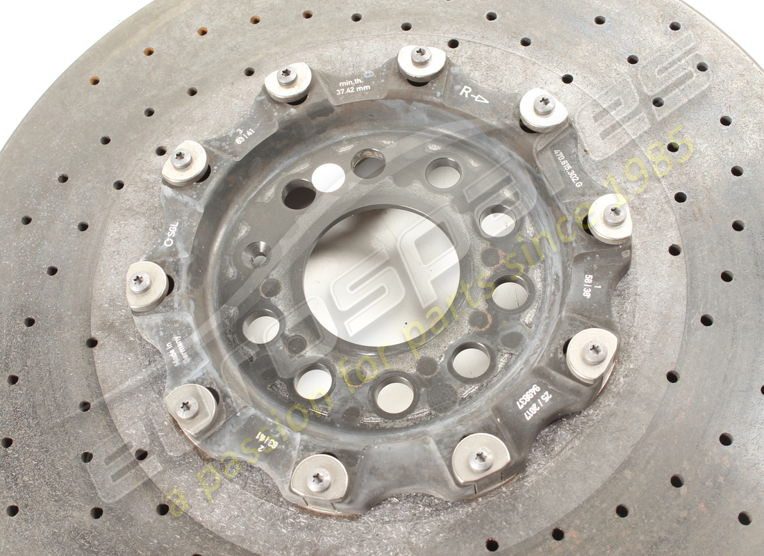 disco de freno cerámico delantero derecho usado lamborghini (ventilado). número de pieza 470615302g (3)