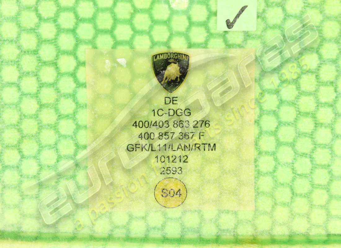 FUNDA LAMBORGHINI USADA. NÚMERO DE PARTE 403863276B (5) funda lamborghini usada. número de parte 403863276b (5)