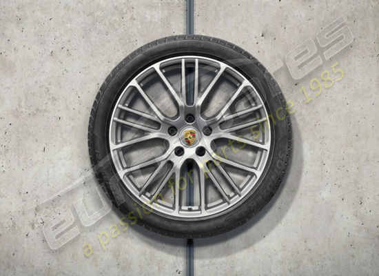 juego de ruedas y neumáticos de invierno exclusive design sport de nuevo porsche 21 pulgadas - pintados en plata platino número de pieza 971044630p