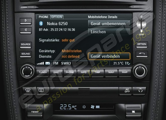 nuevo porsche número de pieza de preparación del teléfono móvil 99704490233