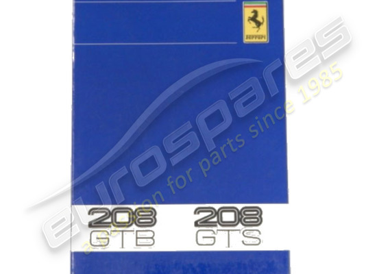 nuevo ferrari 208 número de pieza del manual del propietario de gtb/gts 95990034