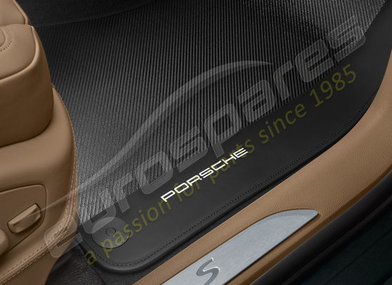nuevo porsche alfombrillas de carbono con ribete de cuero número de pieza 95b04480244