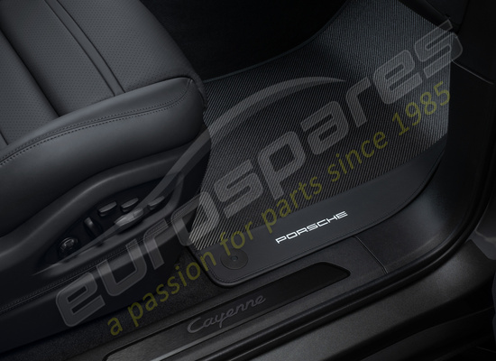 nuevo porsche alfombrillas de carbono con ribete de cuero número de pieza 9y0044844