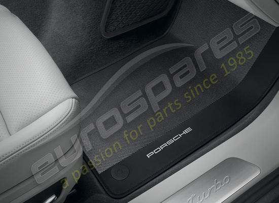 nuevo porsche alfombrillas de carbono con ribete de cuero (negras) número de pieza 971044820
