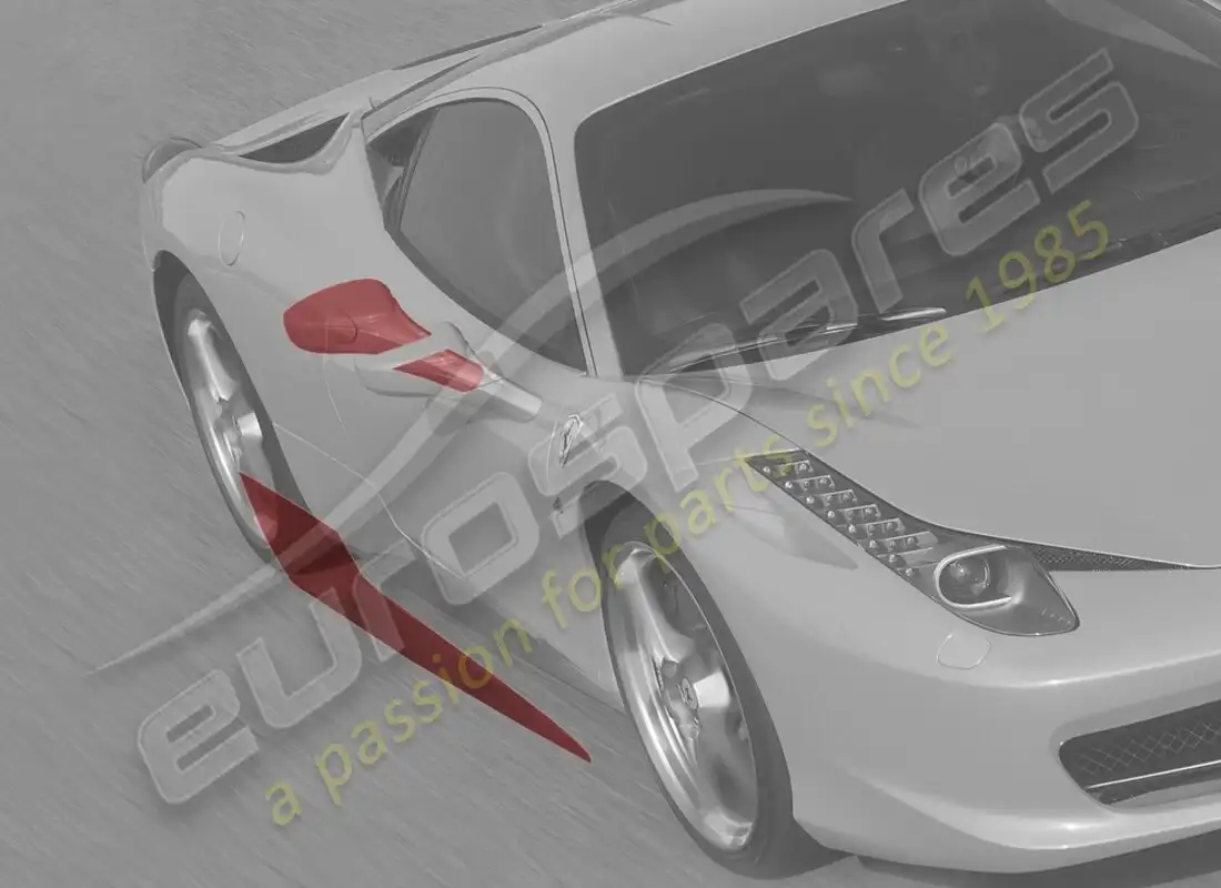 nueva película protectora anti-desgarro de piedras ferrari, lado izquierdo. número de pieza 70001827 (1)