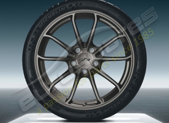 nuevo porsche 20-inch gt4 juego de ruedas - en platino (satinado-brillante) número de pieza 98104460302