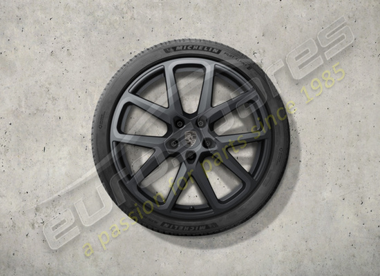nuevo porsche 21-inch juego de ruedas y neumáticos de invierno sport design, pintados en negro (brillo satinado), número de pieza 976044600g