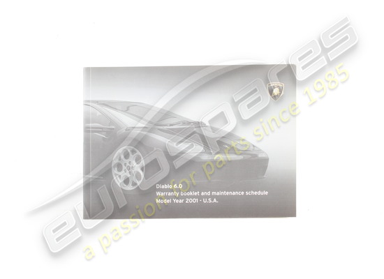 nuevo lamborghini diablo 6.0 folleto de garantía (ee. uu.) número de pieza 0048008170