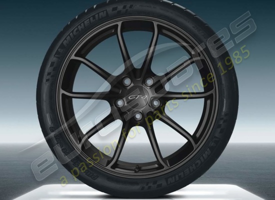 nuevo porsche 20-inch gt4 juego de ruedas - en color negro (satinado-brillante) número de pieza 98104460301