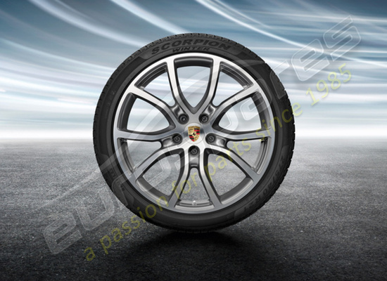 juego de ruedas y neumáticos de invierno de diseño exclusivo de nuevo porsche 21 pulgadas, número de pieza 9y0044615j