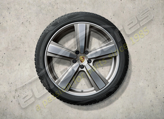 juego de ruedas y neumáticos de invierno exclusive design sport de nuevo porsche 22 pulgadas, número de pieza 9y0044603q