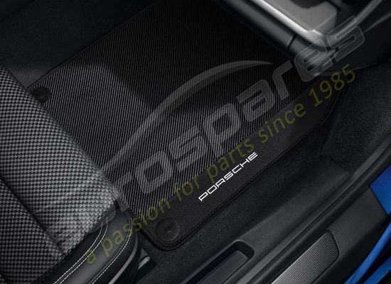 nuevo porsche alfombrillas de carbono con ribete de cuero número de pieza 992044812