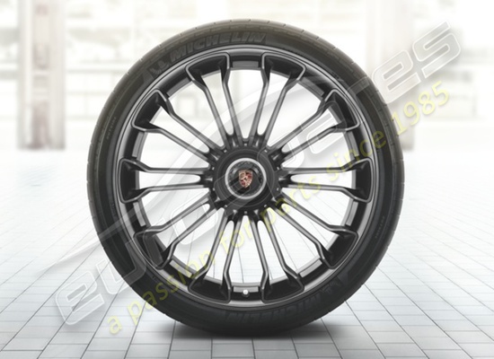 juego de ruedas y neumáticos de verano de nuevo porsche 20/21 pulgadas, pintados en platino (satinado-mate), número de pieza 91804460004