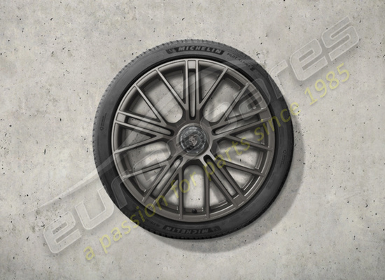 juego de ruedas y neumáticos de invierno turbo s de nuevo porsche 21 pulgadas, con cierre centralizado, pintados con el número de pieza turbonite 976044600q
