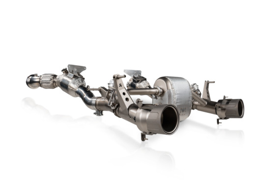 nuevo akrapovic ferrari f8 tributo / spider | línea evolution (titanio) número de pieza s-fe/t/1