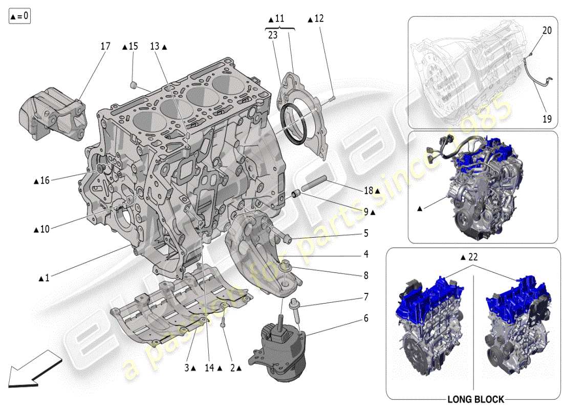 maserati grecale modena (2023) diagrama de piezas del carter